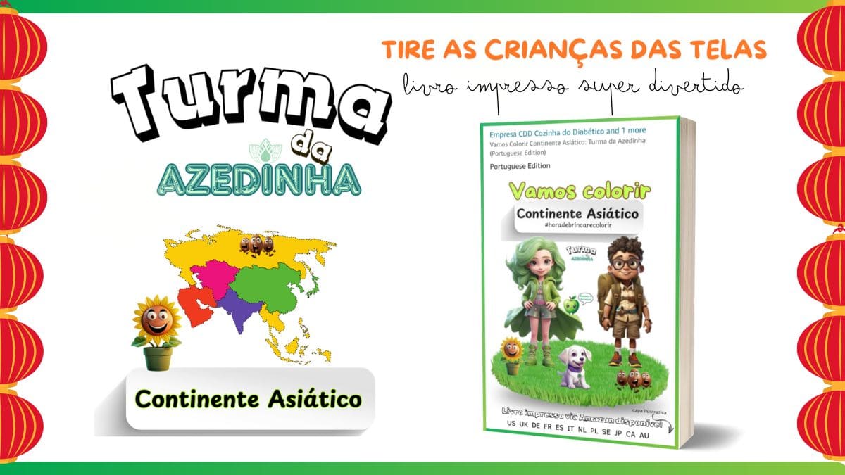 Livro Infantil Letras e Continente Asiático Da Turma Da Azedinha ...